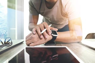 Website designer working with smart watch and digital tablet and digital design diagram on wooden desk as concept.jpeg Website designer working with smart watch and digital tablet and digital design diagram on wooden desk as concept.jpeg