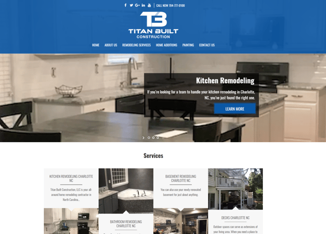 titan built construction website